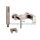 Original Luxus Wannebatterie AP + Brause-Set Gessi Rettangolo 20019031 verchromt
